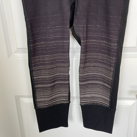 RYU Black athletic capri leggings with white stripes on front. Size M. - Picture 3 of 5